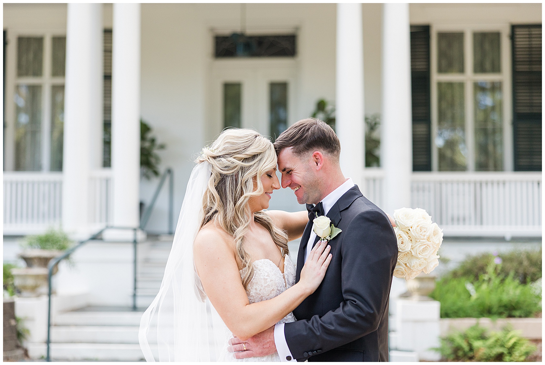 Bride and groom at Goodwood Museum and Gardens