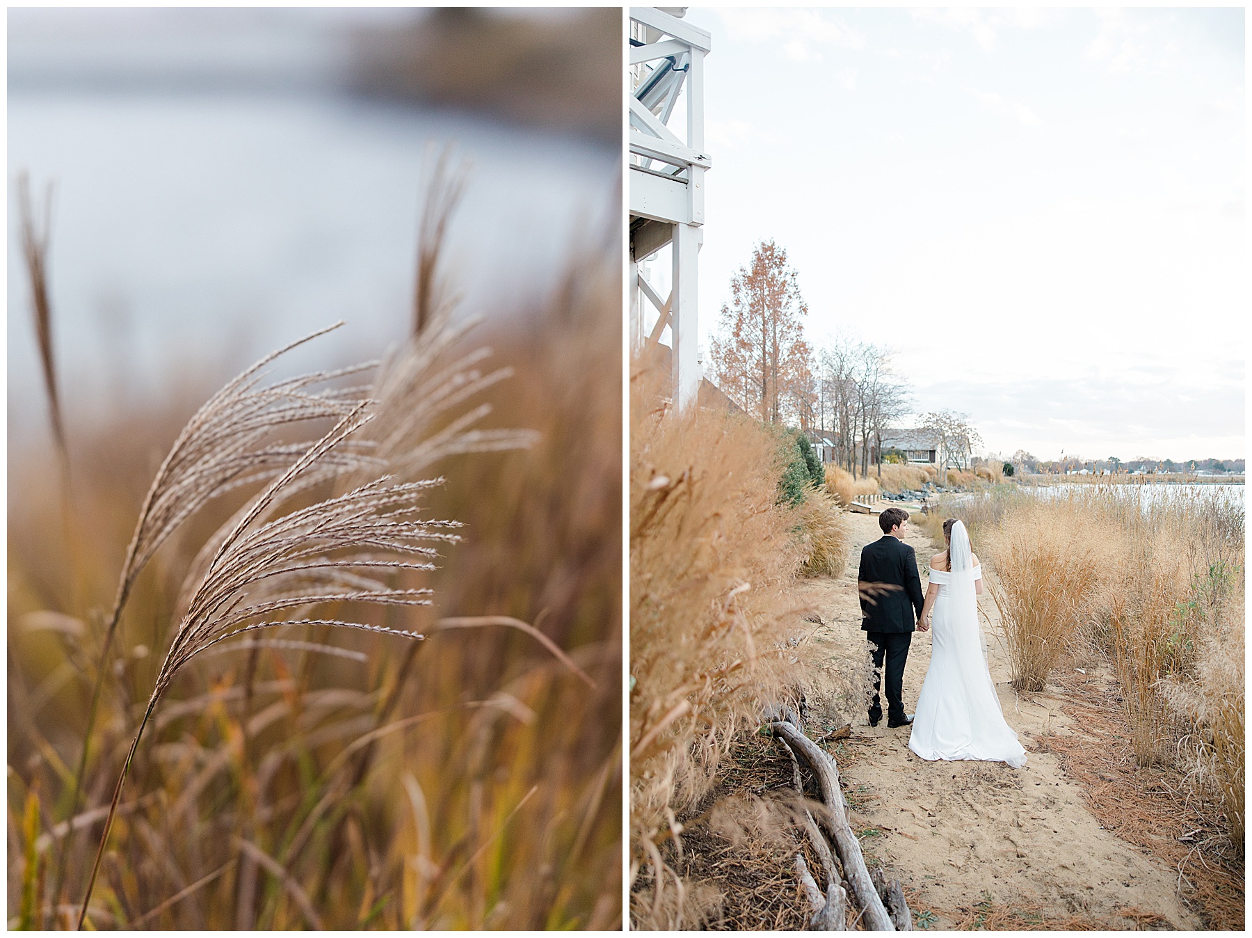 Bride and groom at Chesapeake Bay Beach Club 