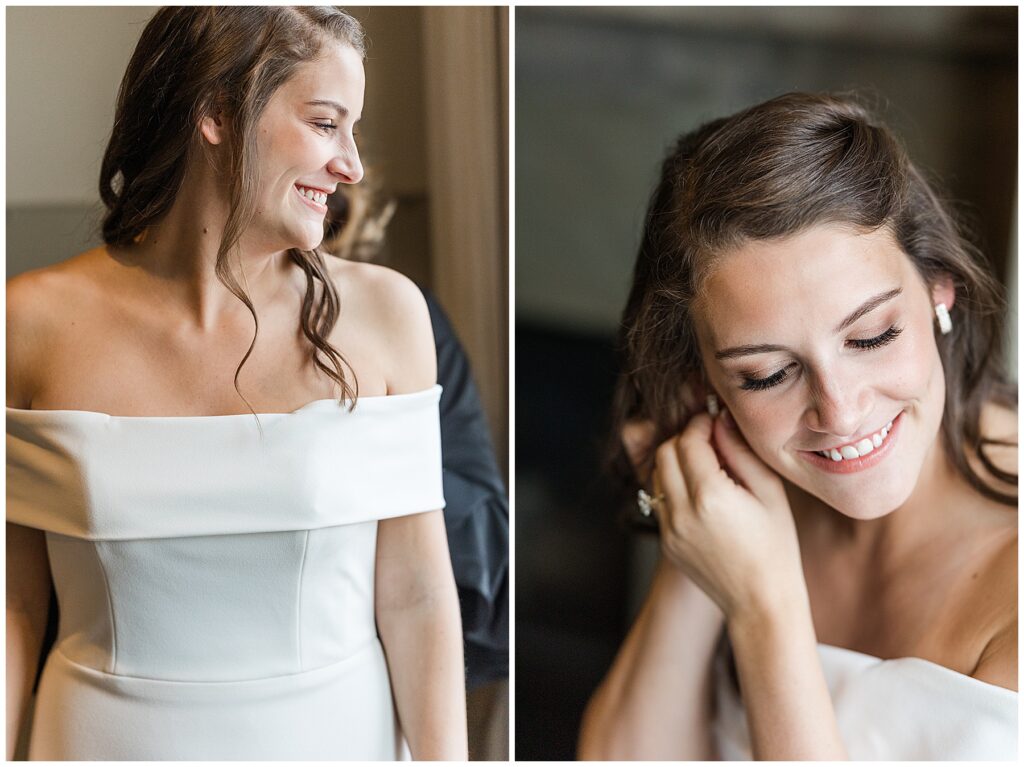 bride getting ready at Chesapeake Bay Beach Club