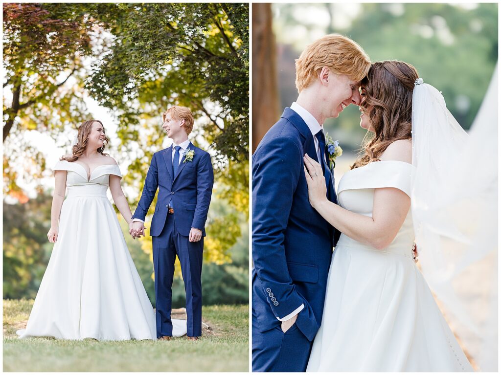 Groom portraits with bride