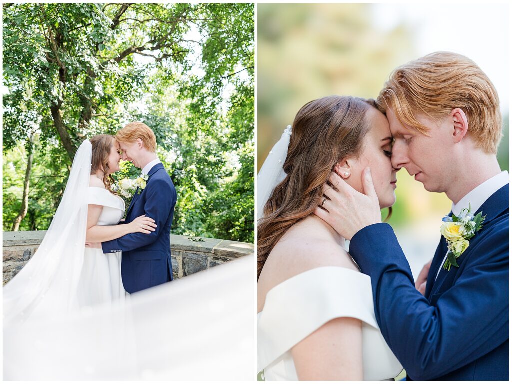 bride and groom having a moment