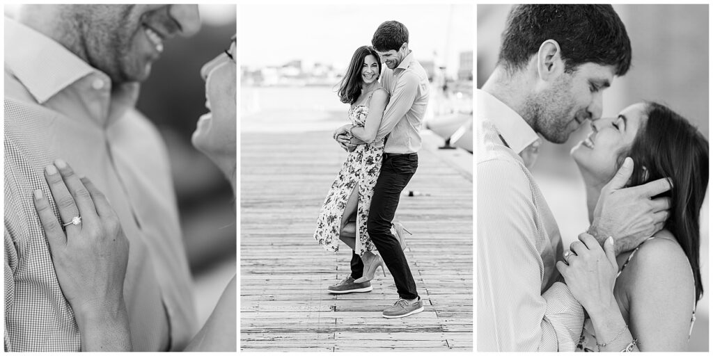 Cute couple taking engagement photos in north florida