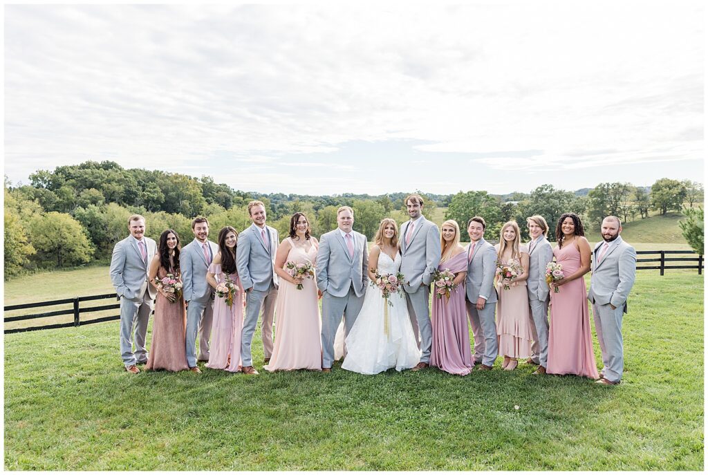 bridal party portraits after ceremony