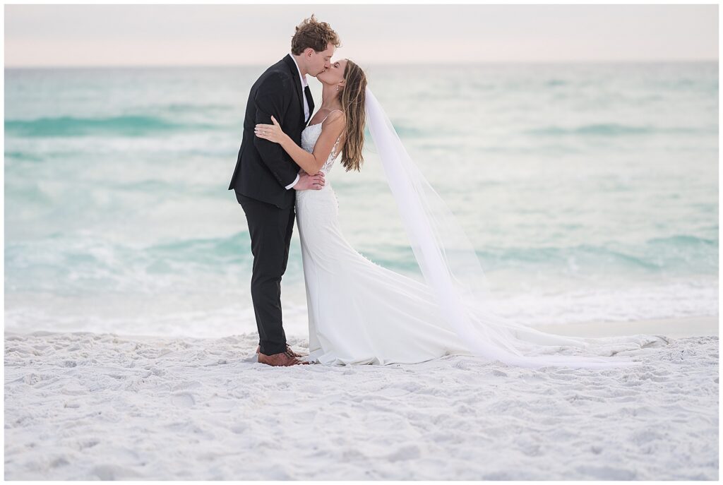 Santa Rosa Beach bride and groom portraits