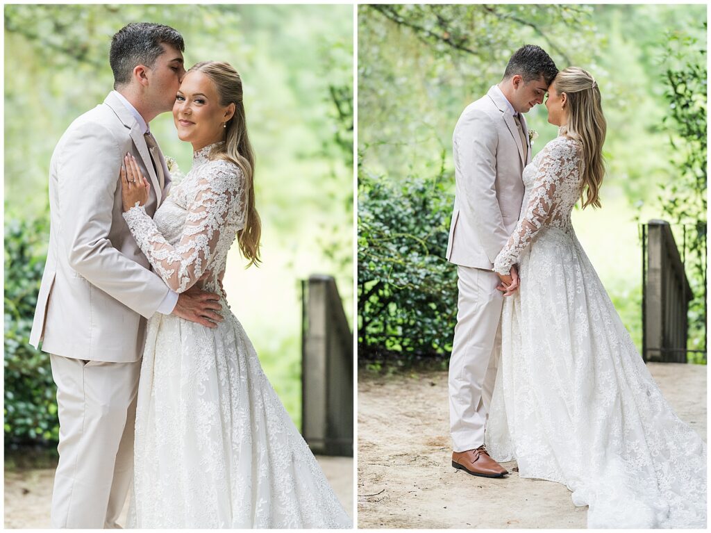 first look with bride and groom