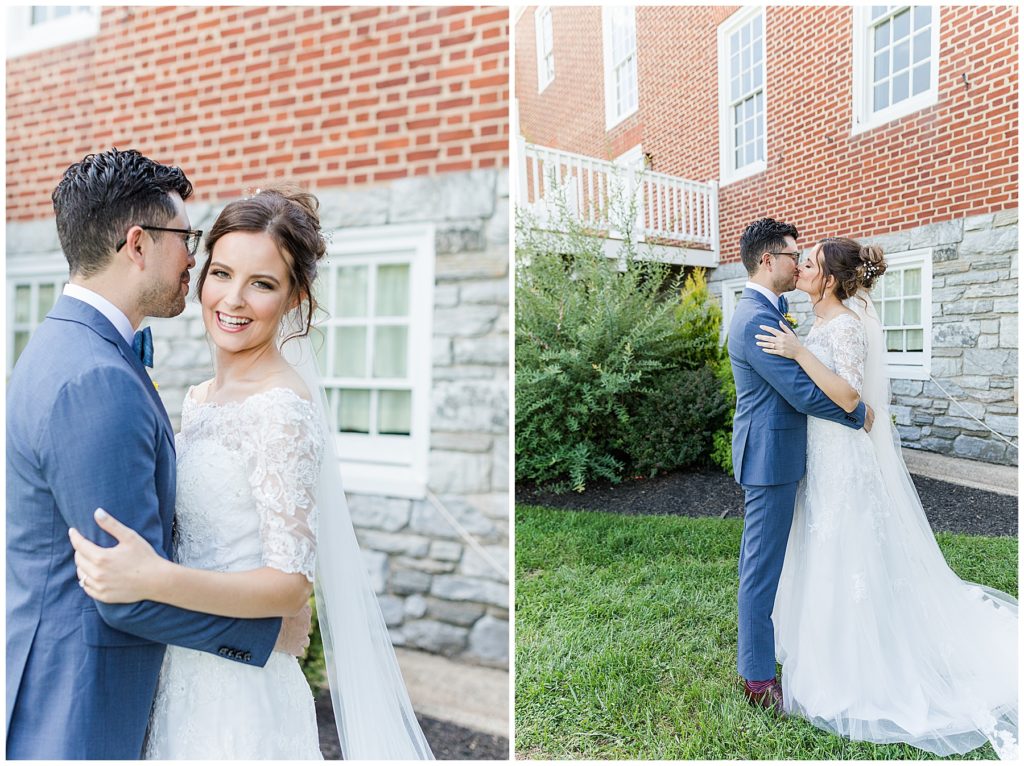 Romantic bride and groom portraits at Dulany's Overlook | Taylor'd Southern Events | Maryland Wedding Photographer