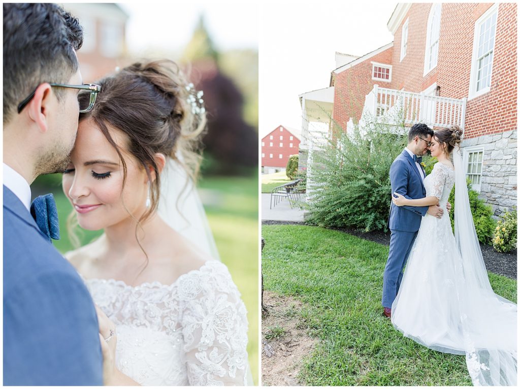 Romantic bride and groom portraits at Dulany's Overlook | Taylor'd Southern Events | Maryland Wedding Photographer