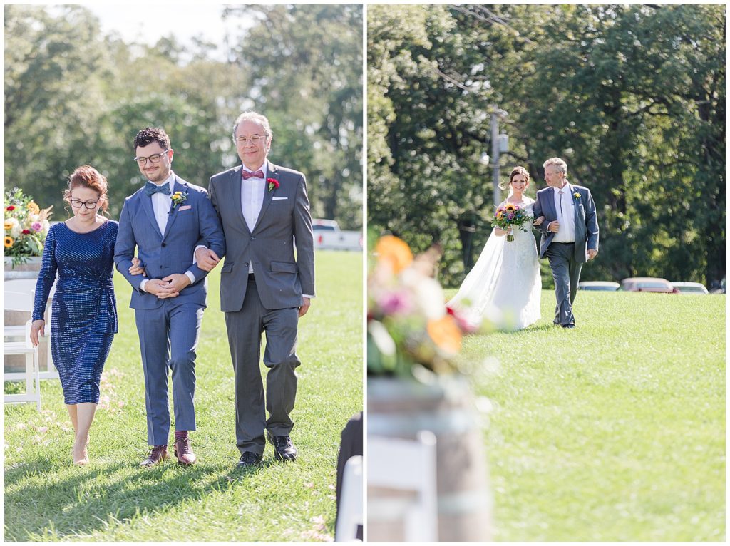 Outdoor ceremony at Dulany's Overlook | Taylor'd Southern Events | Maryland Wedding Photographer