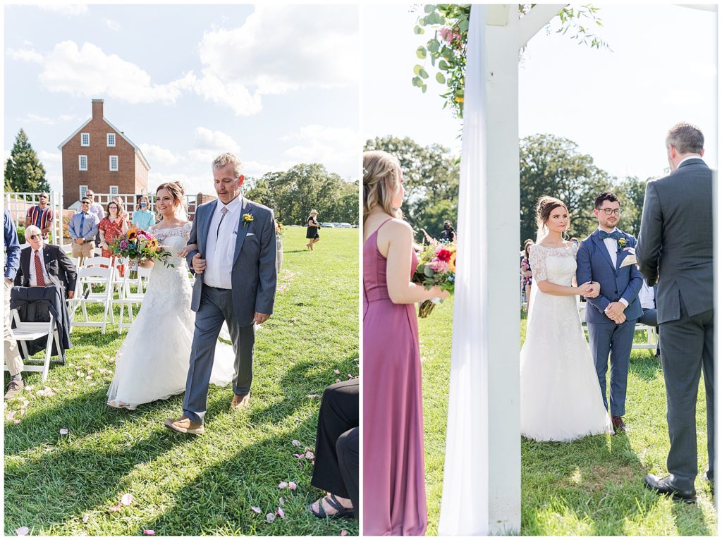 Outdoor ceremony at Dulany's Overlook | Taylor'd Southern Events | Maryland Wedding Photographer