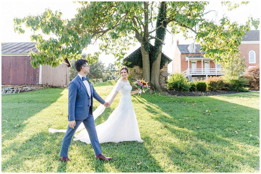 Romantic bride and groom portraits at Dulany's Overlook | Taylor'd Southern Events | Maryland Wedding Photographer