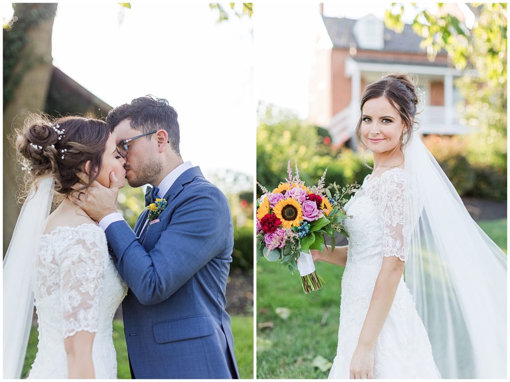 Romantic bride and groom portraits at Dulany's Overlook | Taylor'd Southern Events | Maryland Wedding Photographer