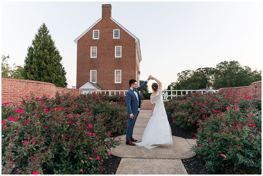 Romantic bride and groom portraits at Dulany's Overlook | Taylor'd Southern Events | Maryland Wedding Photographer