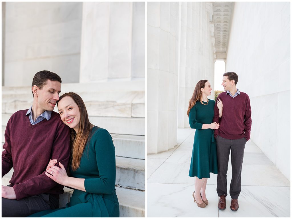 Lincoln Memorial Sunrise Engagement Session | Taylord Southern Events Photography | DMV Wedding Photographer