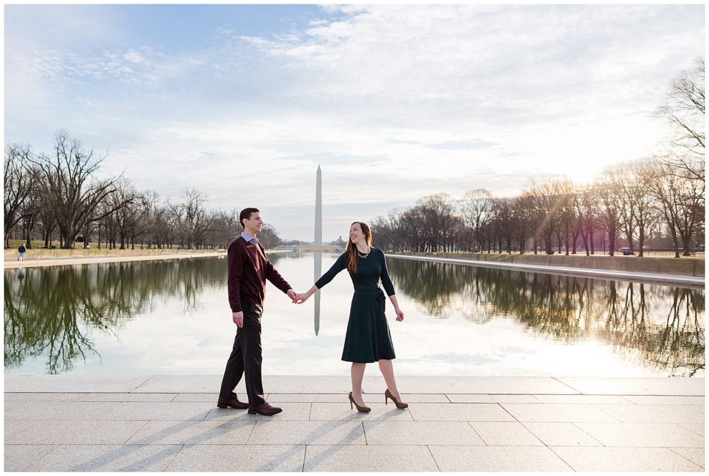 Lincoln Memorial Sunrise Engagement Session | Taylord Southern Events Photography | DMV Wedding Photographer