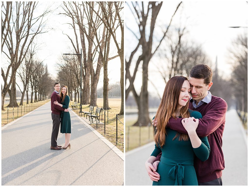 Lincoln Memorial Sunrise Engagement Session | Taylord Southern Events Photography | DMV Wedding Photographer