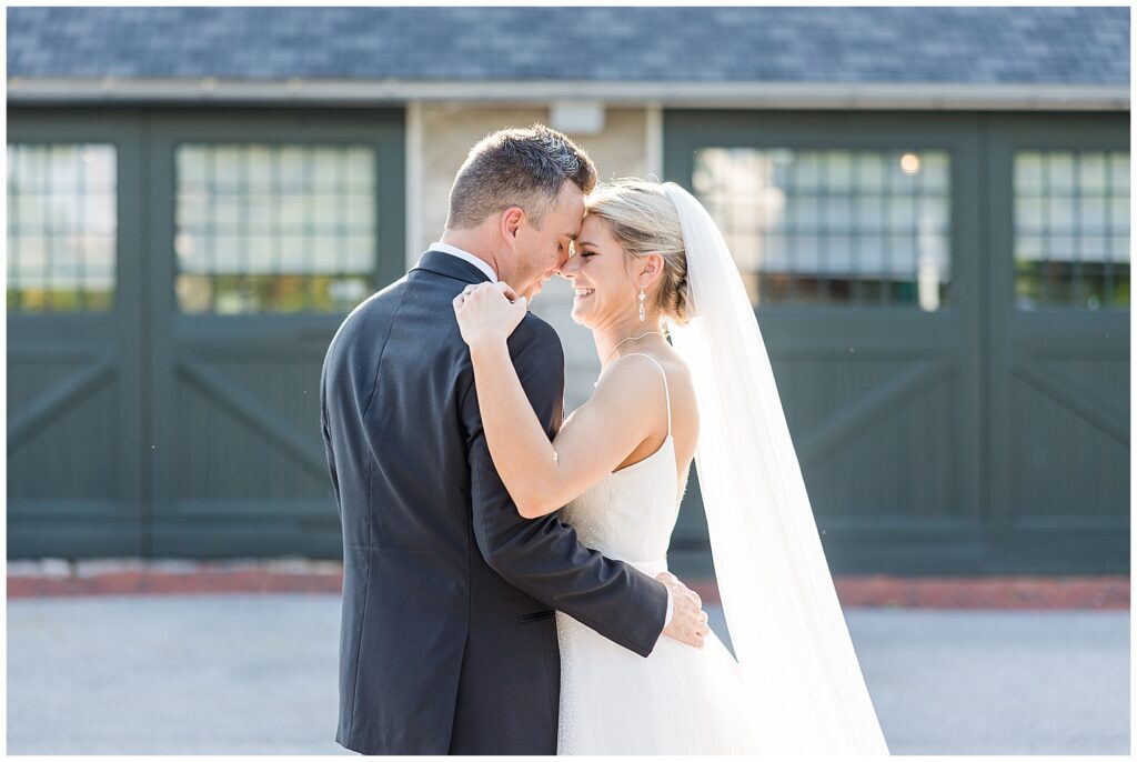 bride and groom at hayfields country club
