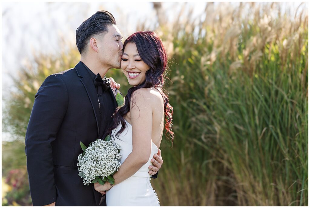 bride and groom at herrington on the bay