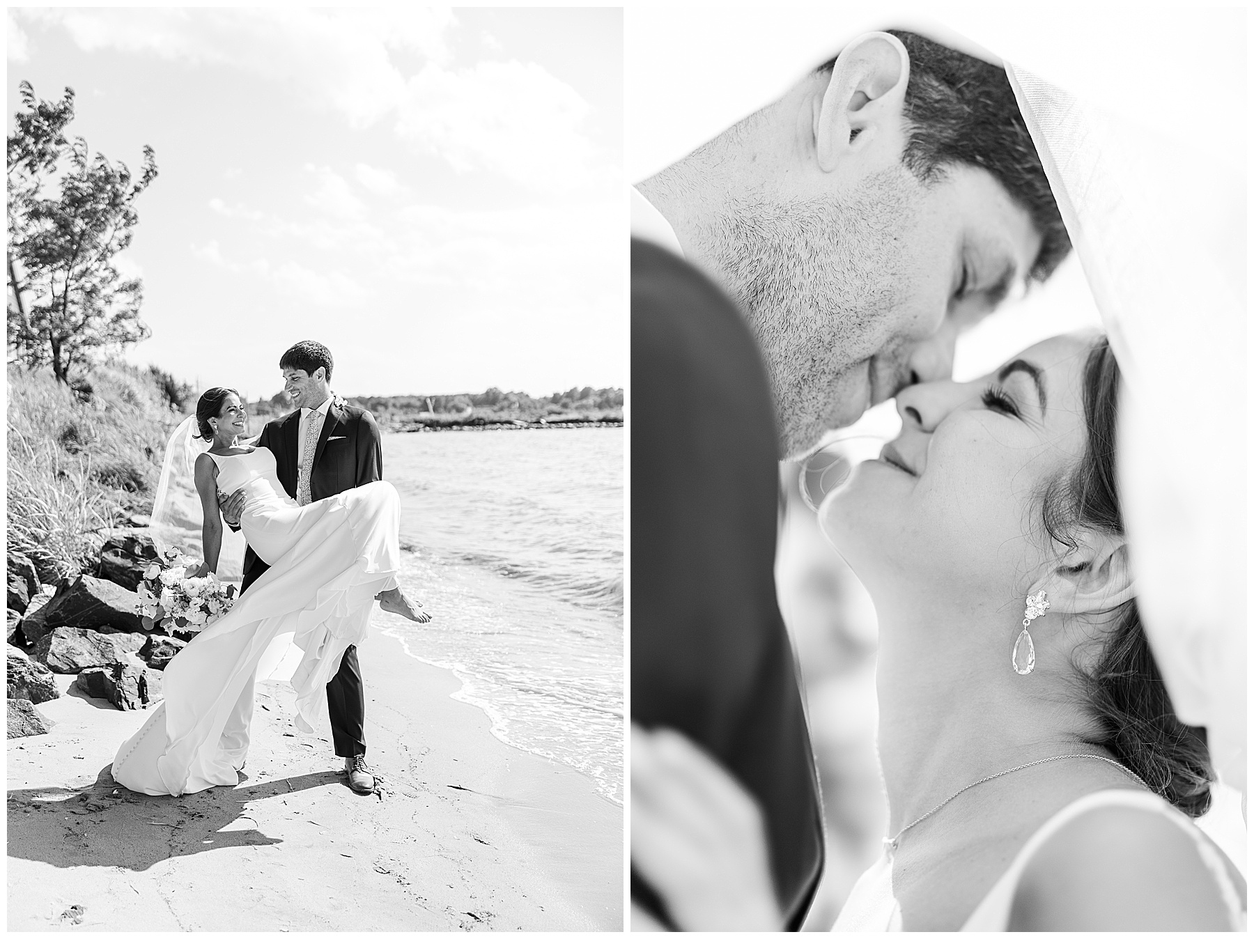 Bride and groom sharing a quiet moment during their Florida beach wedding