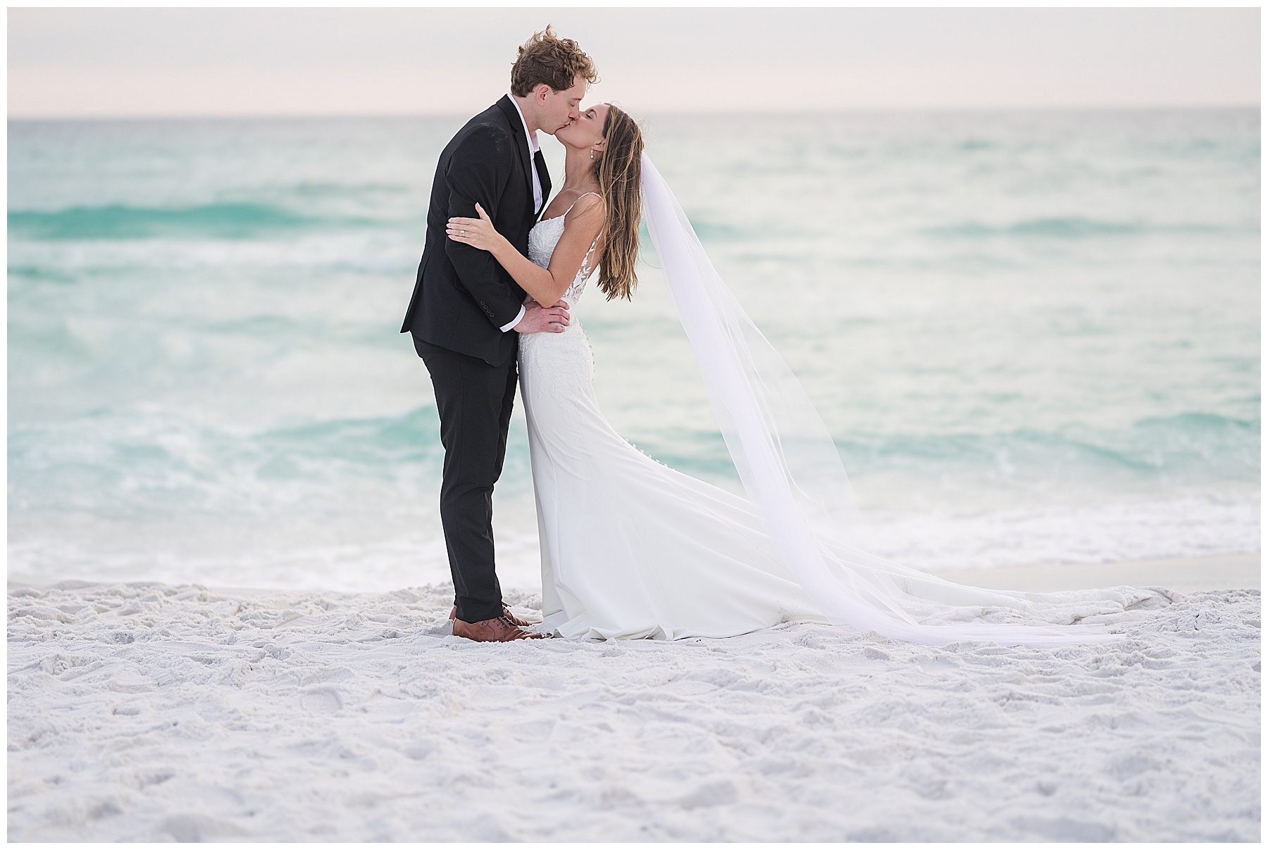 Santa Rosa Beach bride and groom portraits